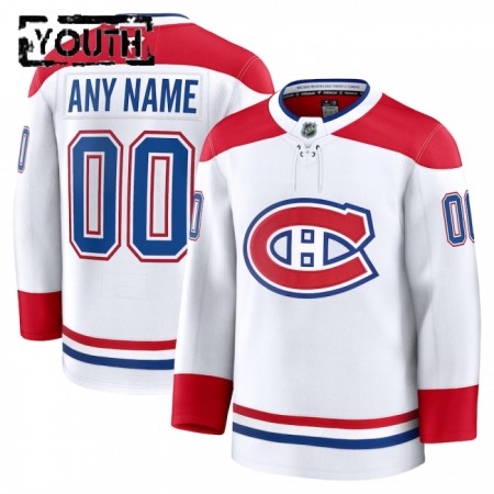 Montreal Canadiens tröja Customized Fanatics Premium 2024-25 Vit Borta - NHL Tröjor Barn